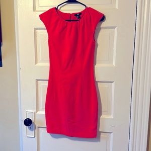 Coral shift dress
